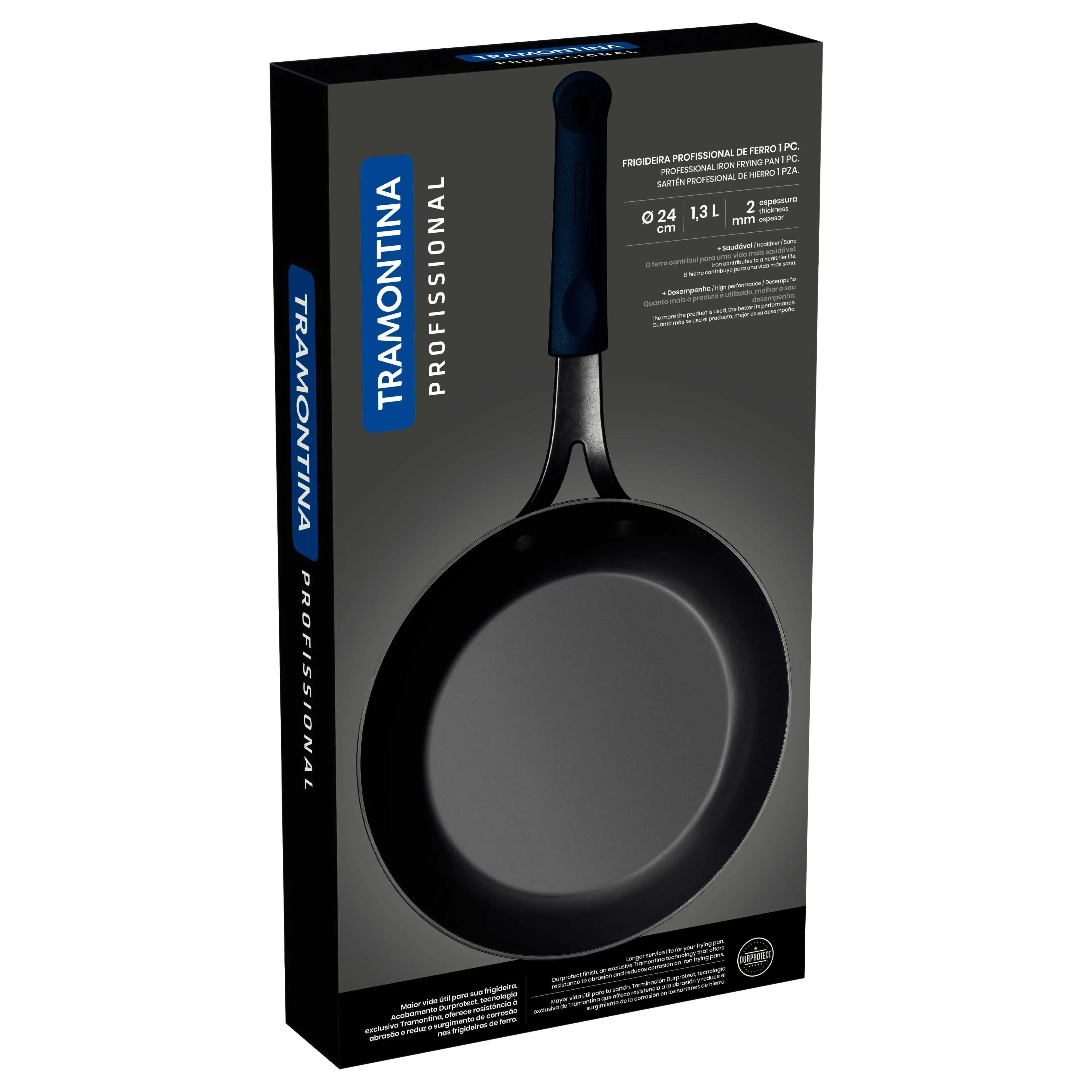 Tramontina Professional Iron Frying Pan, 24 cm, 1.3 L