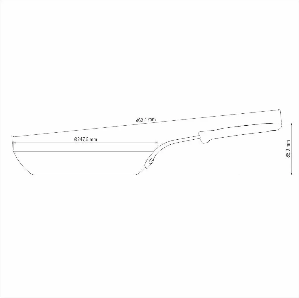 Tramontina Professional Iron Frying Pan, 24 cm, 1.3 L