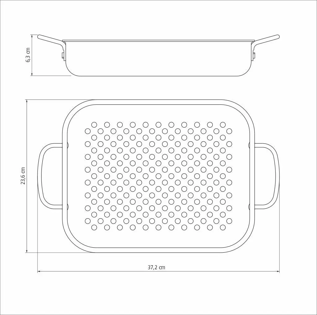 Tramontina Churrasco Rectangular Anodized-Aluminum Grill, 28 cm