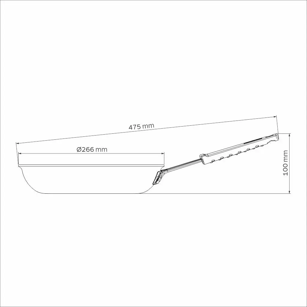 Tramontina Professional Aluminum Frying Pan with Starflon Premium Internal Coating and Brushed Exterior, 25 cm, 1.9 L