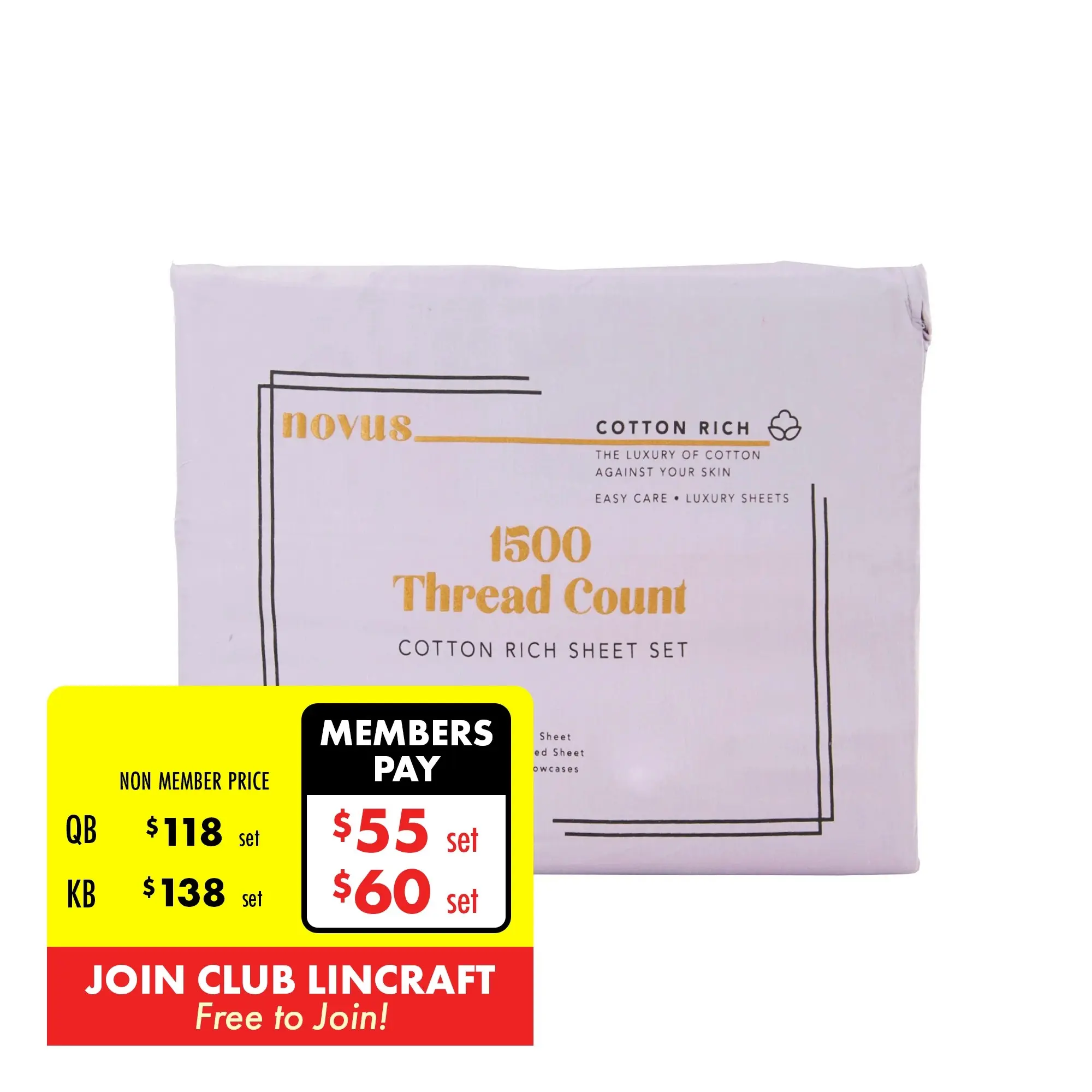 Novus 1500TC Sheet Set