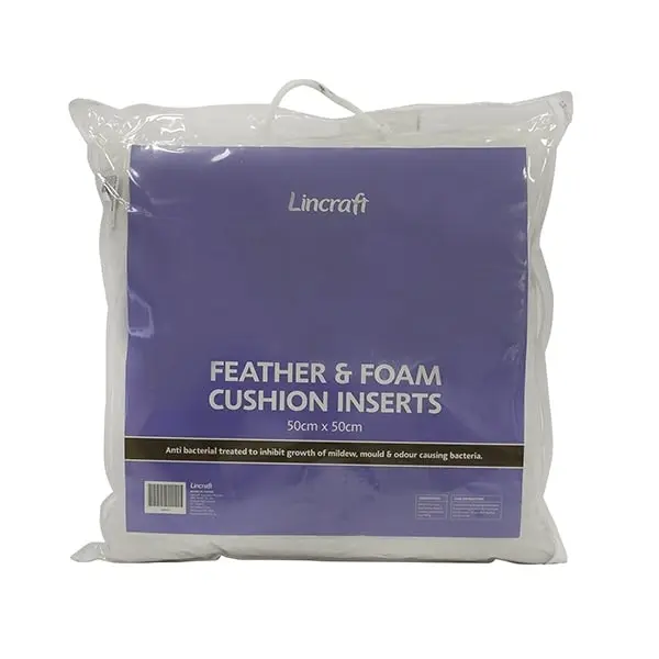 Feather and Foam Cushion Inserts, White