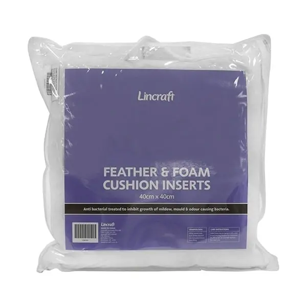 Feather and Foam Cushion Inserts, White