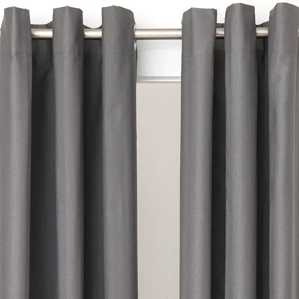 Regency Eyelet Curtain, Grey- 221cm Drop