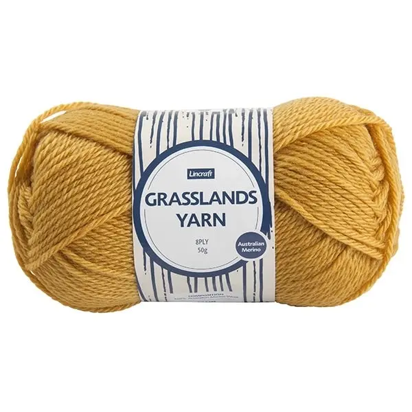 Lincraft Grasslands Crochet & Knitting Yarn 8ply, 50g Merino Wool Yarn