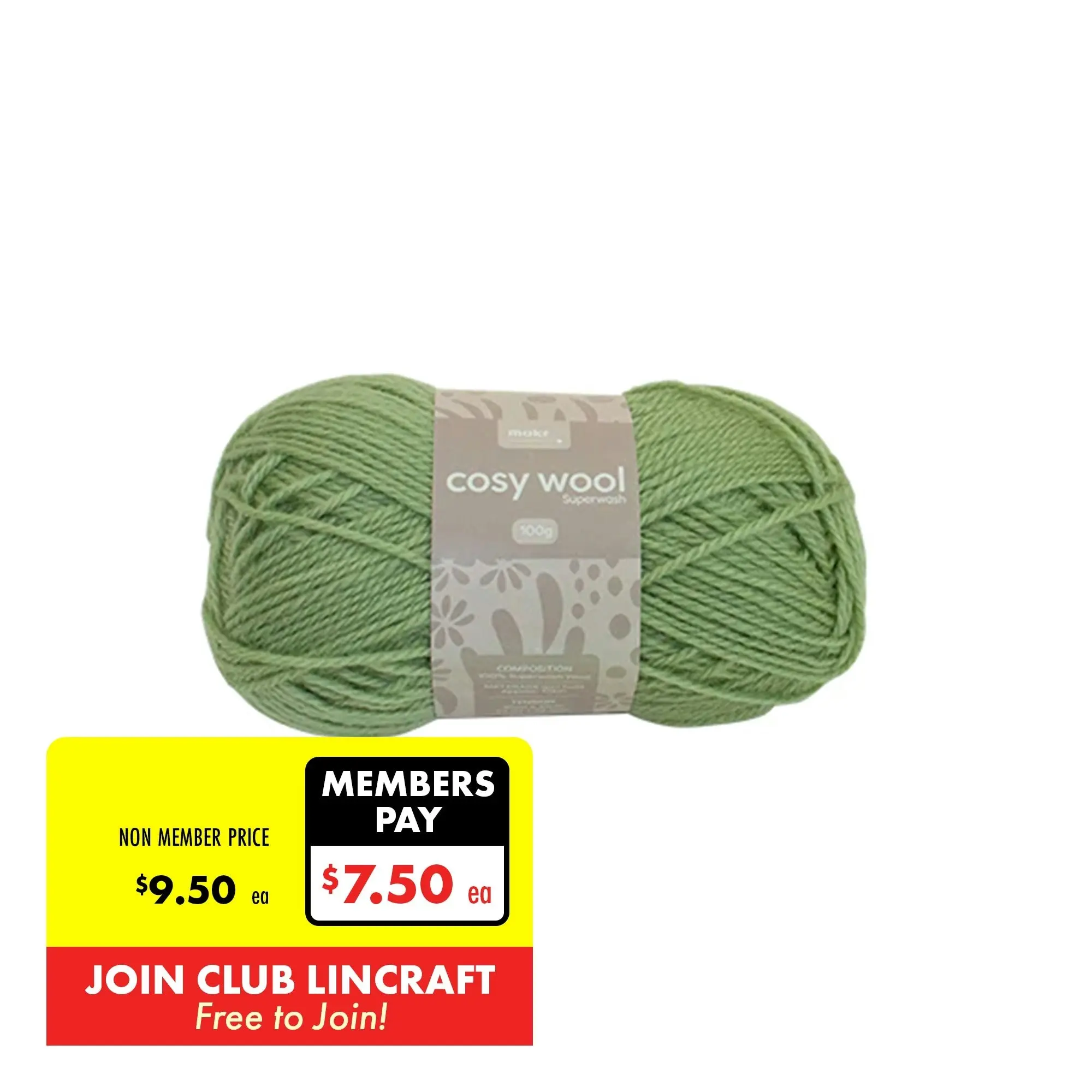 Makr Cosy Wool Crochet & Knitting Yarn 8ply, 100g Wool Yarn