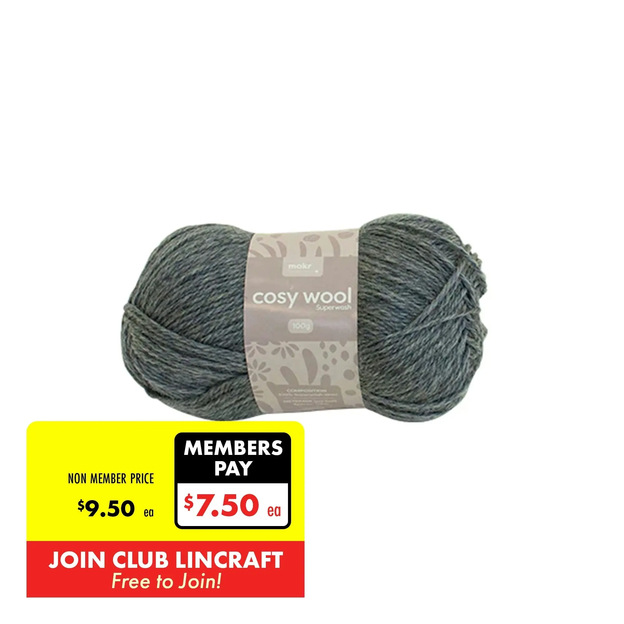 Makr Cosy Wool Crochet & Knitting Yarn 8ply, 100g Wool Yarn