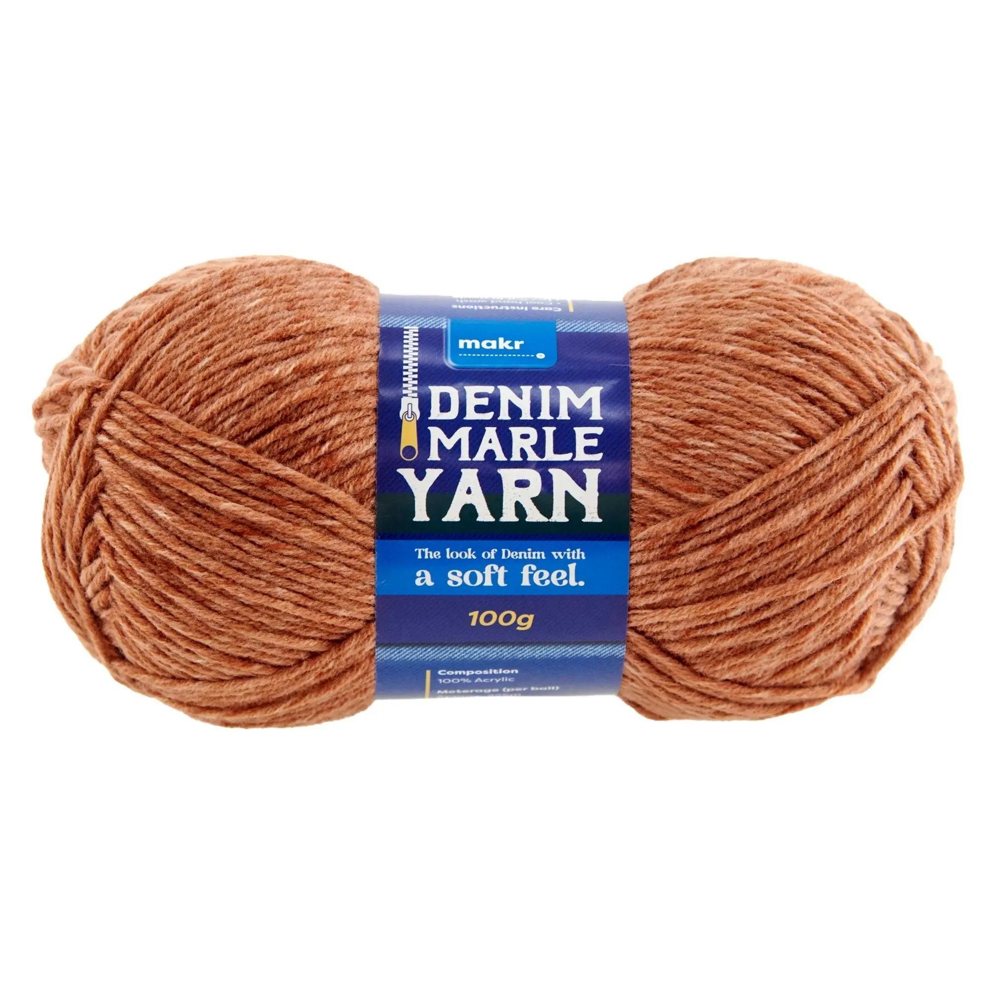 Makr Denim Marle Crochet & Knitting Yarn, 100g Acrylic Yarn