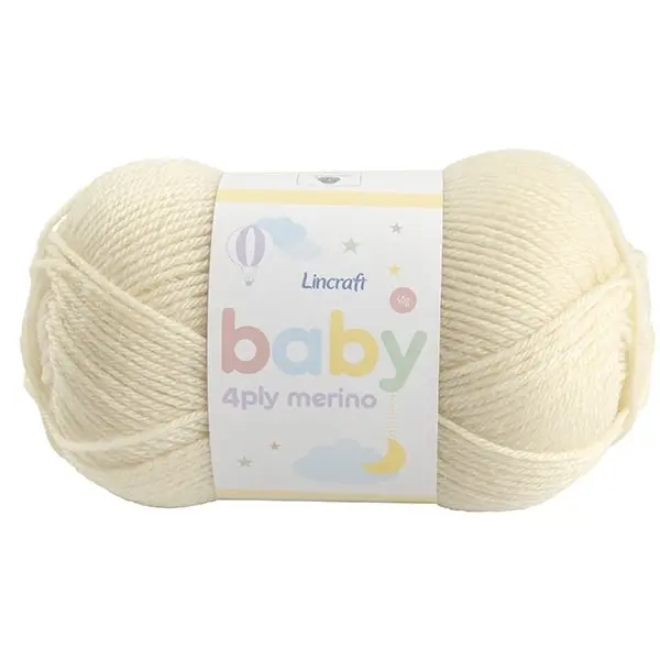 Lincraft Baby Merino Crochet & Knitting Yarn 4ply, 50g Merino Wool Yarn