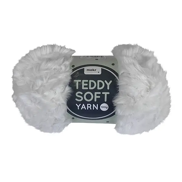 Makr Teddy Soft Crochet & Knitting Yarn, 100g Polyester Yarn