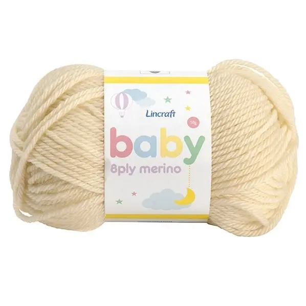 Lincraft Baby Merino Crochet & Knitting Yarn 8ply, 50g Merino Wool Yarn