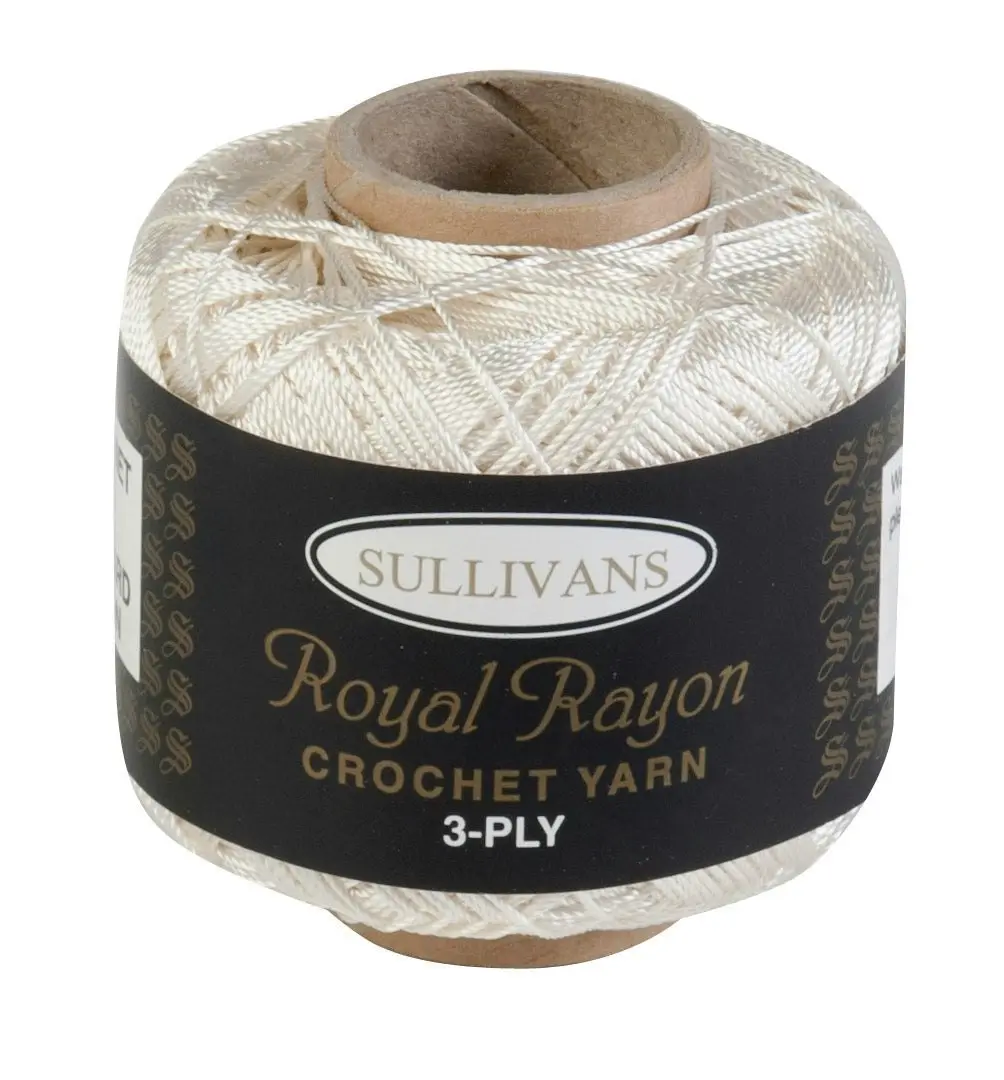 Sullivans Crochet 3ply Knitting & Crochet Yarn, 50g Royal Rayon Yarn