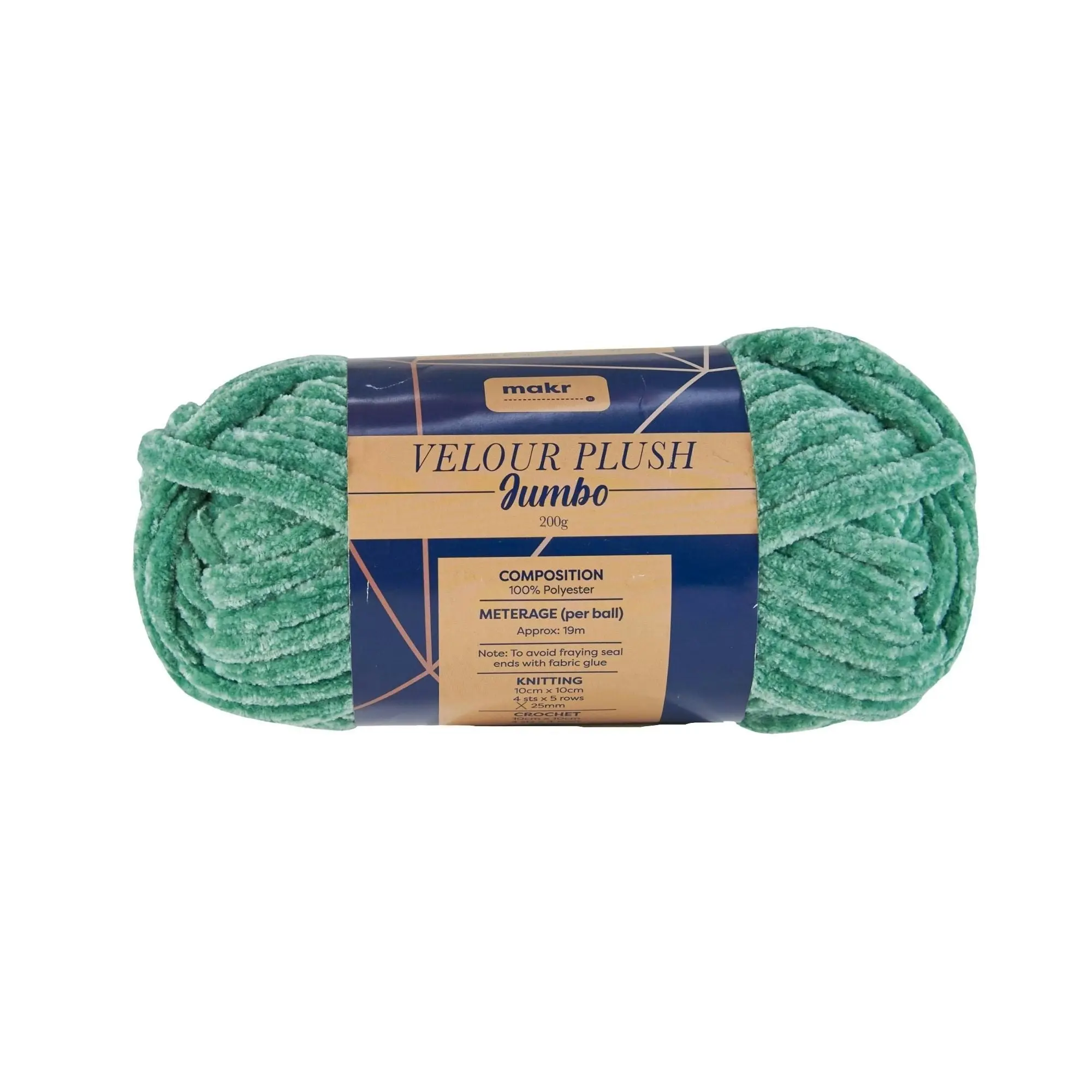 Makr Velour Plush Jumbo Crochet & Knitting Yarn, 200g