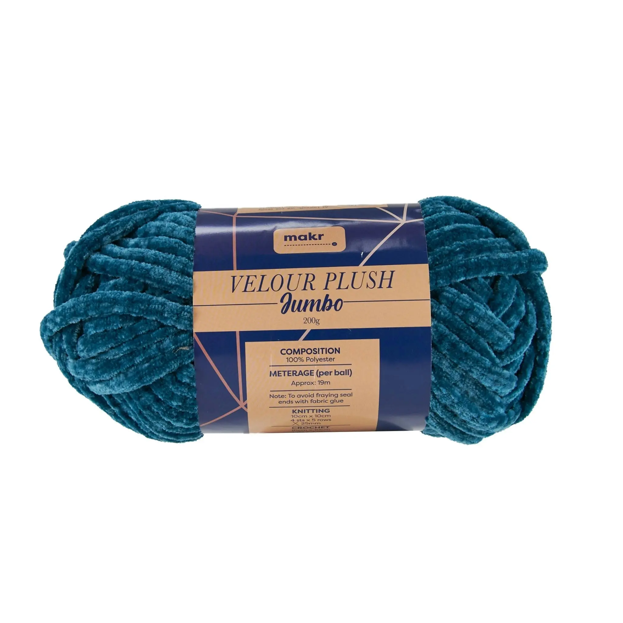 Makr Velour Plush Jumbo Crochet & Knitting Yarn, 200g