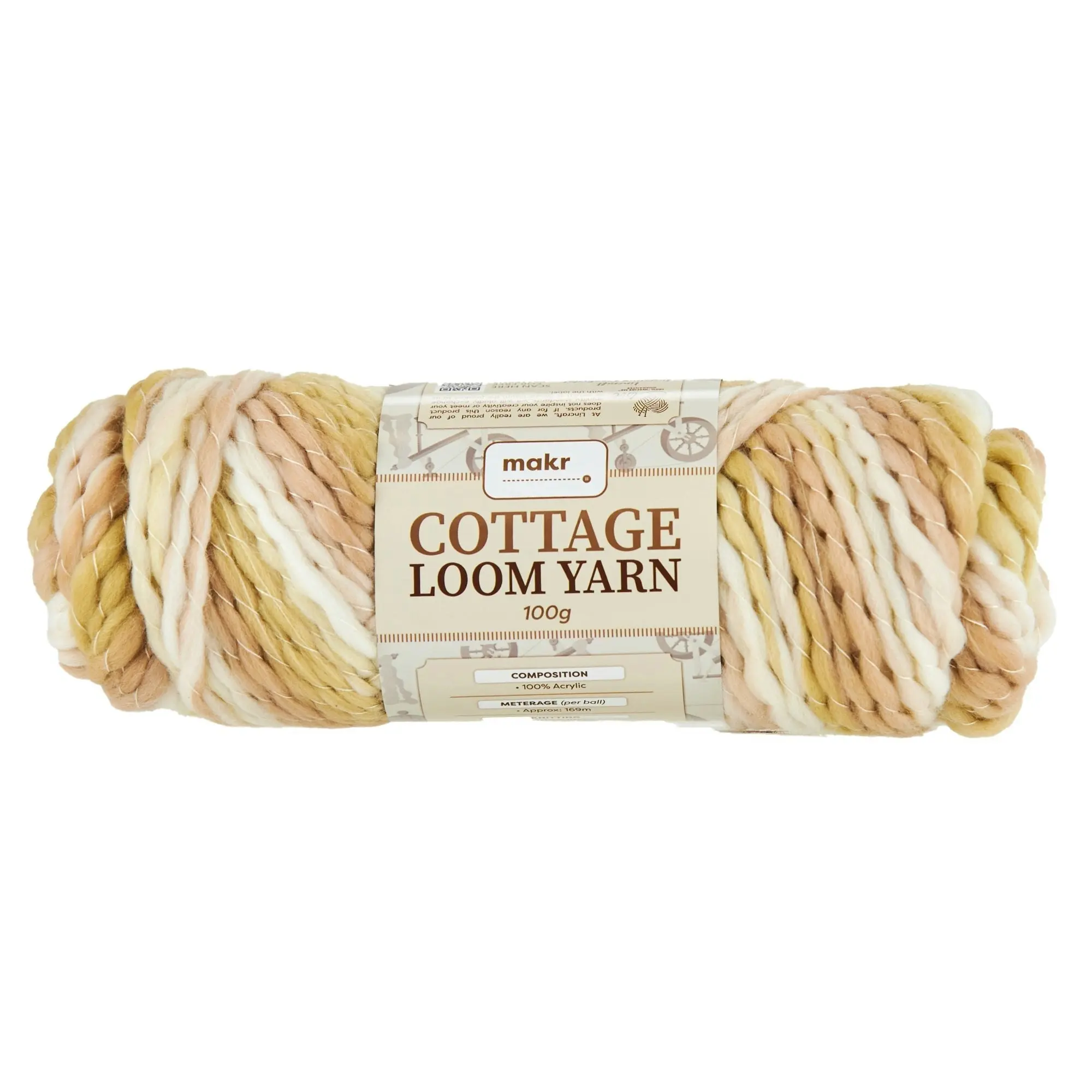 Makr Cottage Loom Crochet & Knitting Yarn, 100g Acrylic Yarn