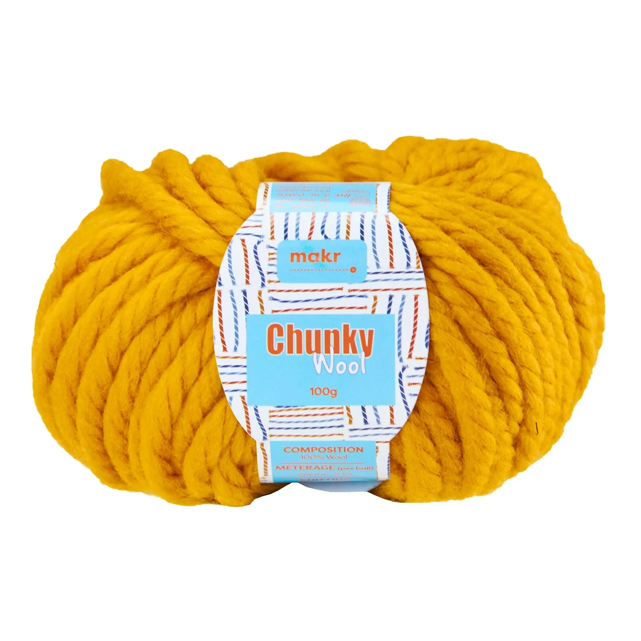 Makr Chunky Wool Crochet & Knitting Yarn, 100g