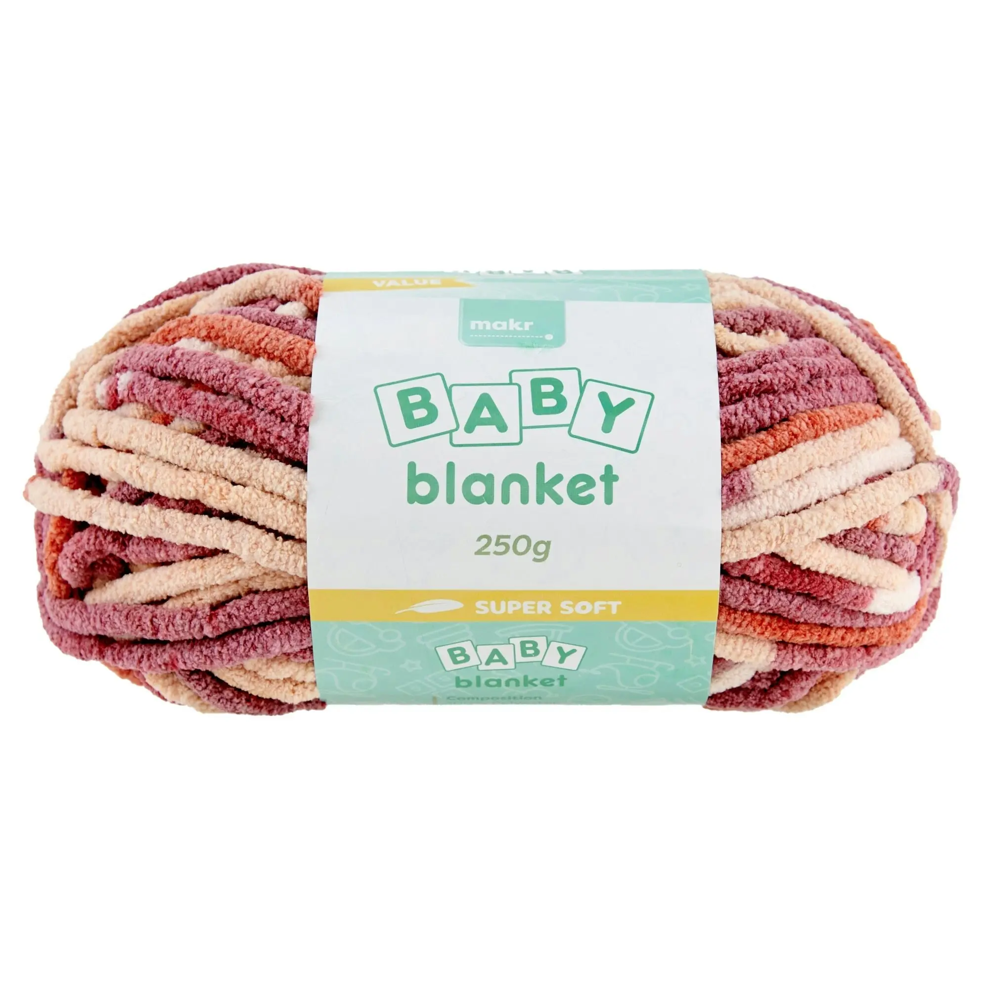 Makr Baby Blanket Crochet & Knitting Yarn, 250g Polyester Yarn