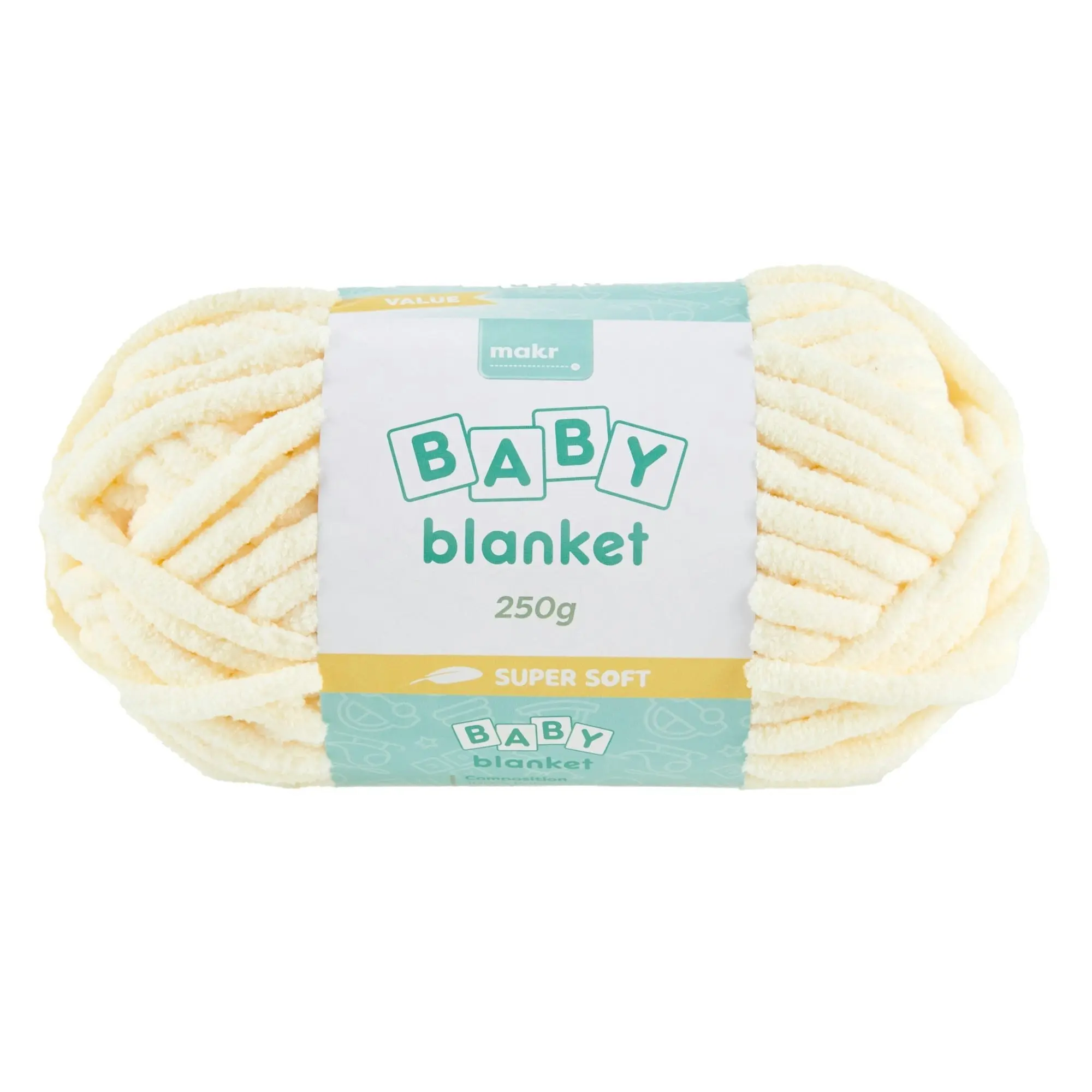 Makr Baby Blanket Crochet & Knitting Yarn, 250g Polyester Yarn