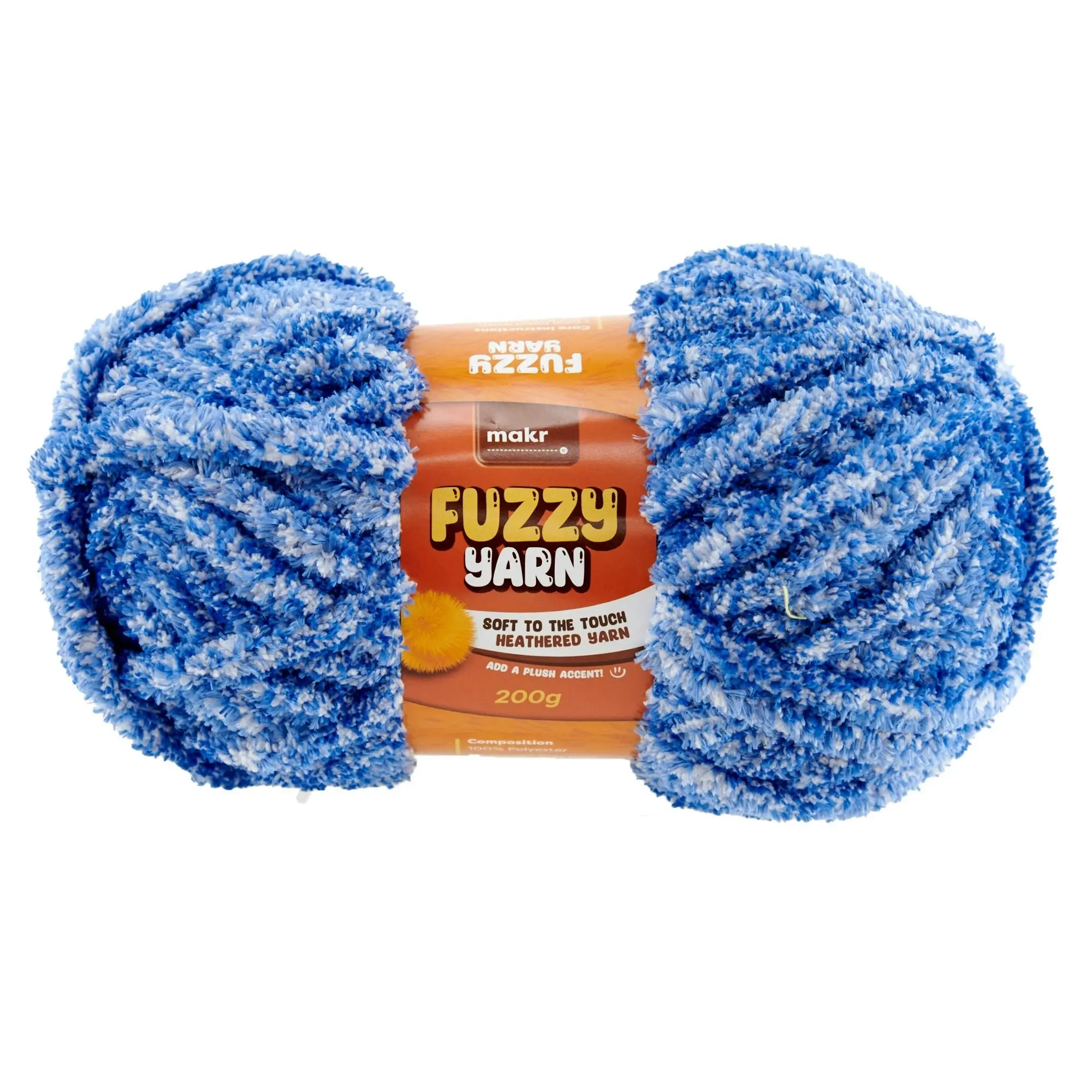 Makr Fuzzy Crochet & Knitting Yarn, 200g Polyester Yarn