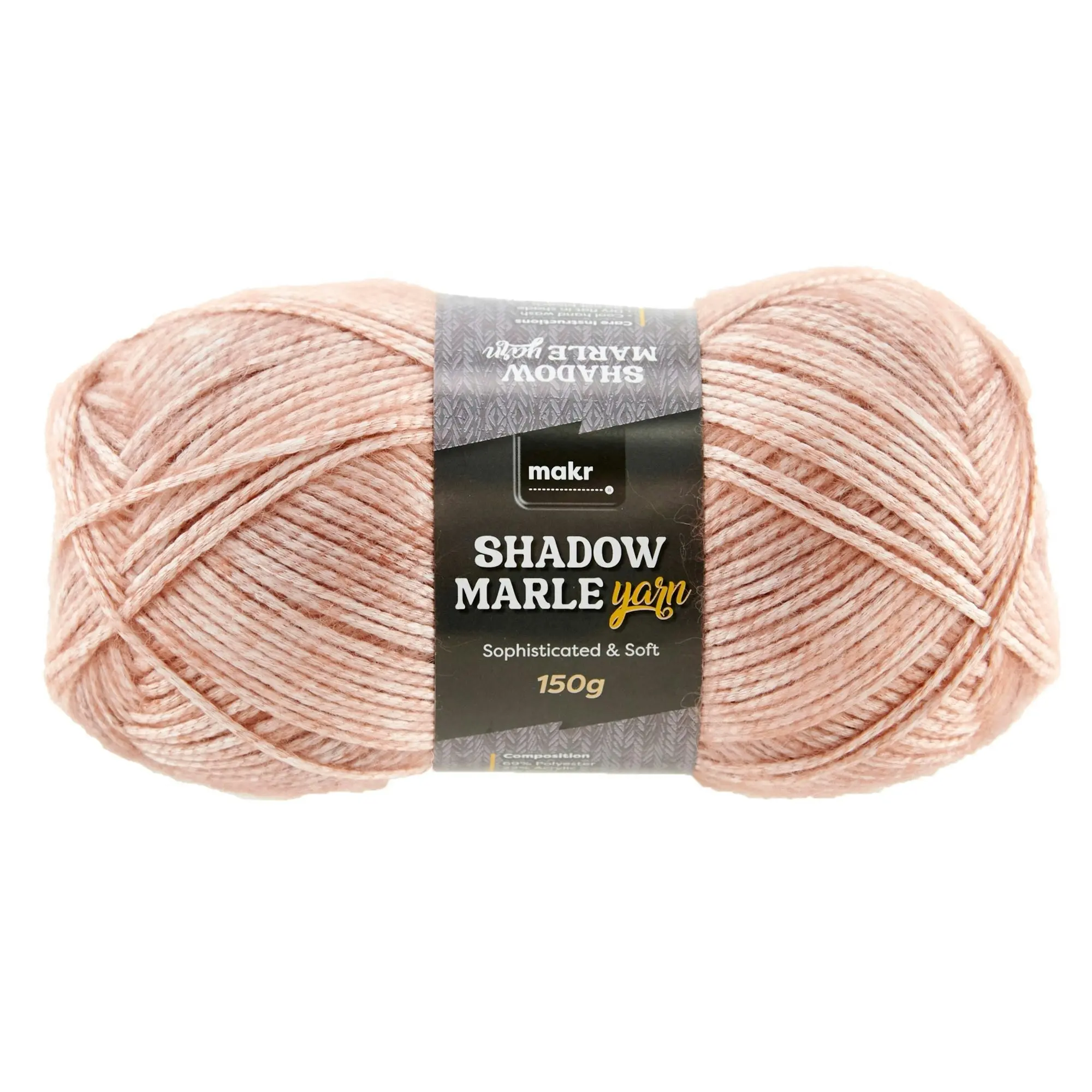 Makr Shadow Marle Crochet & Knitting Yarn, 150g Polyester Blend Yarn