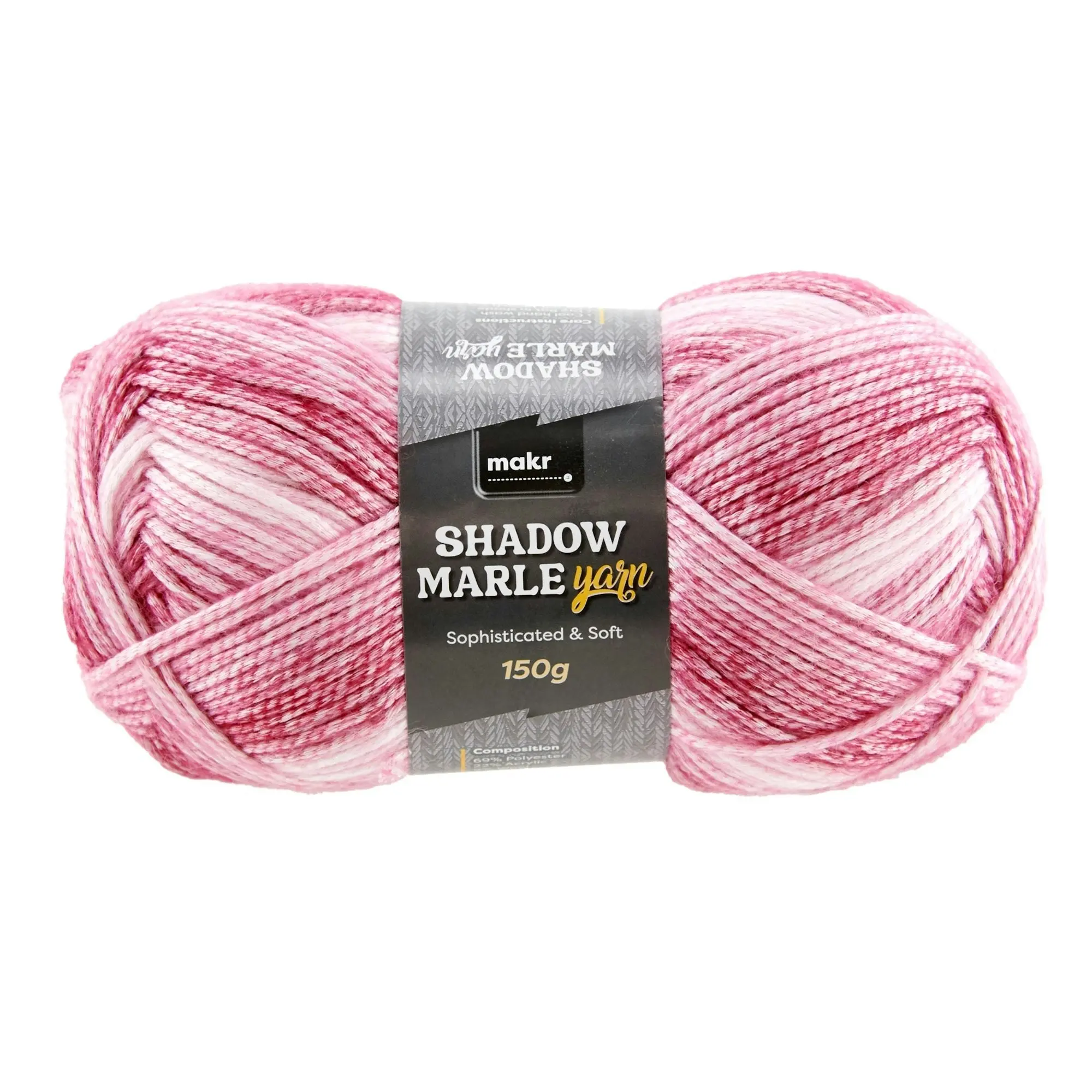 Makr Shadow Marle Crochet & Knitting Yarn, 150g Polyester Blend Yarn