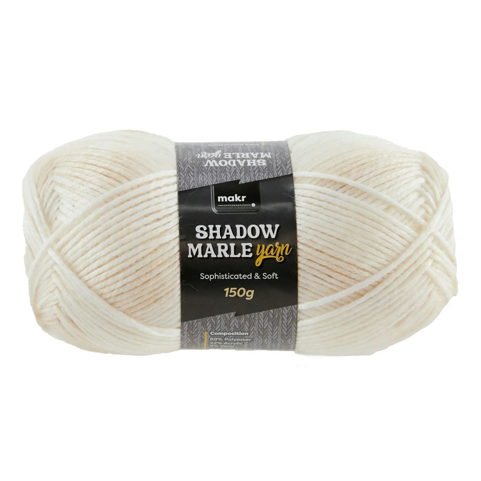 Makr Shadow Marle Crochet & Knitting Yarn, 150g Polyester Blend Yarn