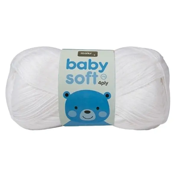 Makr Baby Soft Crochet & Knitting Yarn 4ply, 100g Acrylic Nylon Blend Yarn