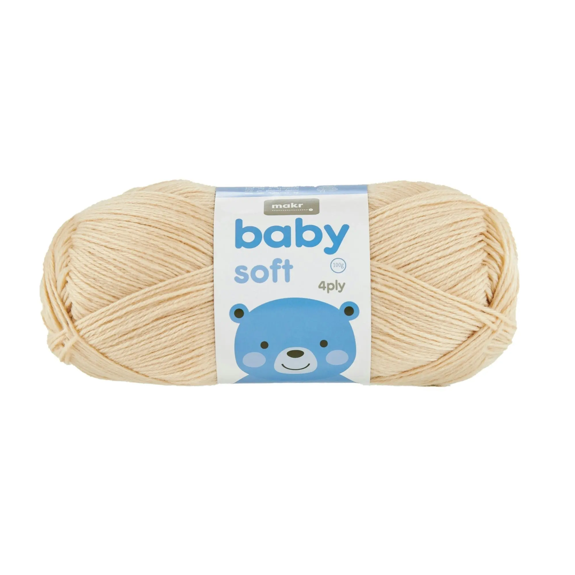 Makr Baby Soft Crochet & Knitting Yarn 4ply, 100g Acrylic Nylon Blend Yarn