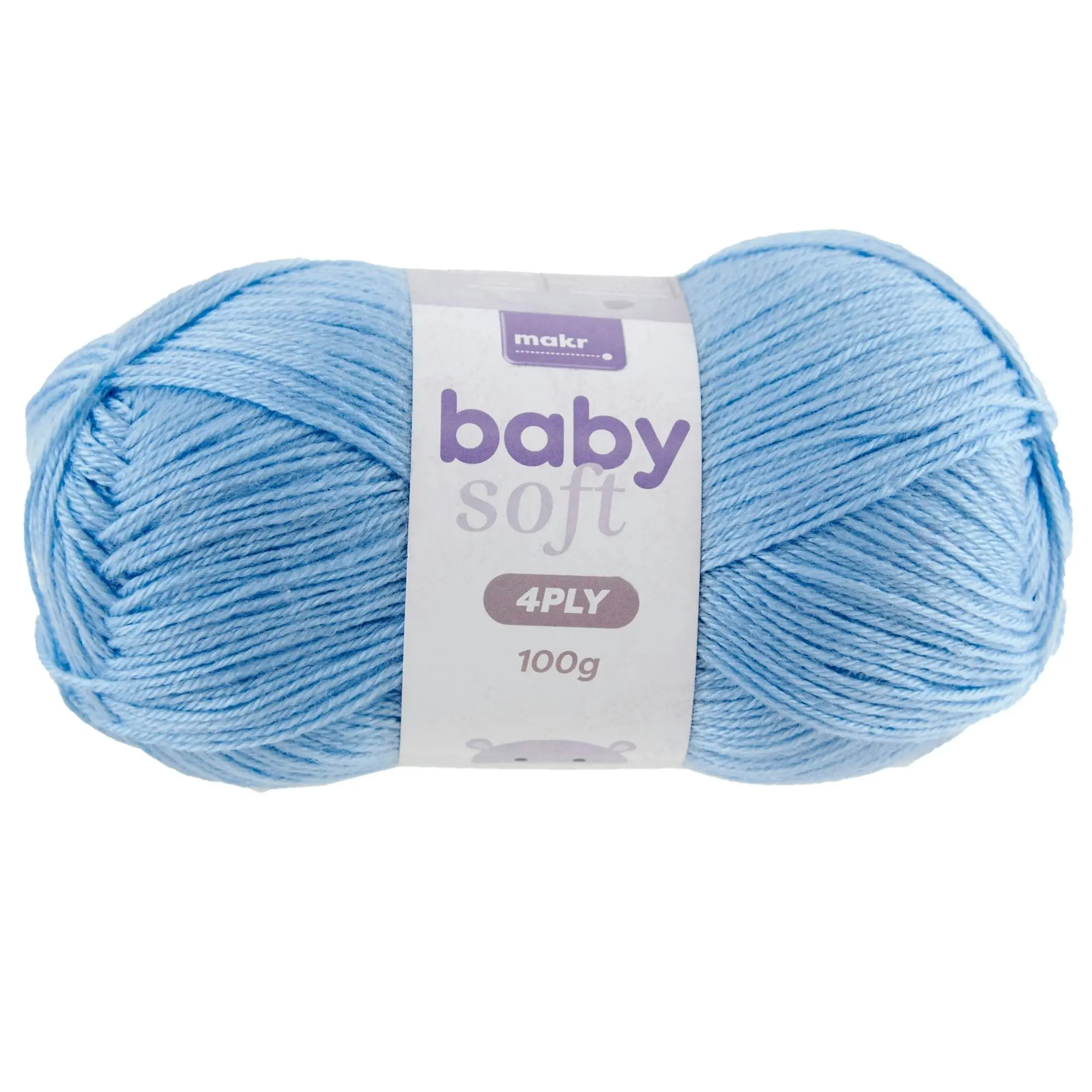 Makr Baby Soft Crochet & Knitting Yarn 4ply, 100g Acrylic Nylon Blend Yarn