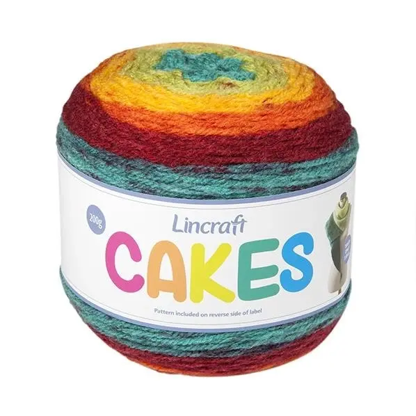 Lincraft Cakes Crochet & Knitting Yarn, 200g Acrylic Wool Blend Yarn