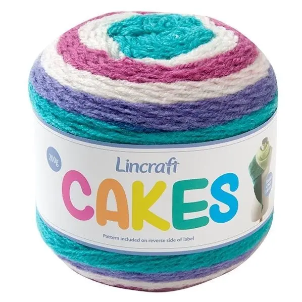 Lincraft Cakes Crochet & Knitting Yarn, 200g Acrylic Wool Blend Yarn