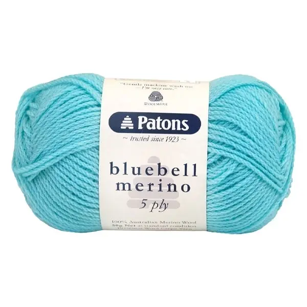 Patons Bluebell Merino 5ply Crochet & Knitting Yarn, 50g Merino Wool Yarn