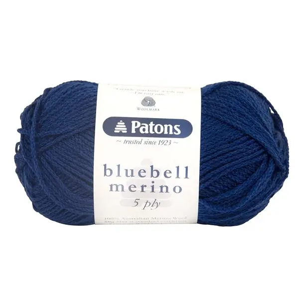 Patons Bluebell Merino 5ply Crochet & Knitting Yarn, 50g Merino Wool Yarn