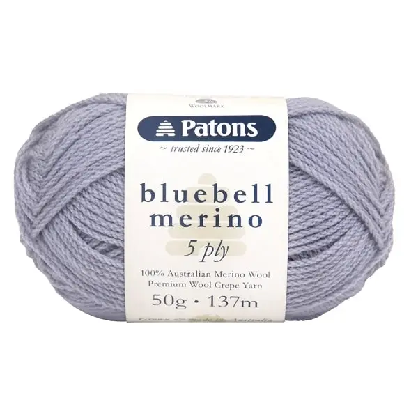 Patons Bluebell Merino 5ply Crochet & Knitting Yarn, 50g Merino Wool Yarn