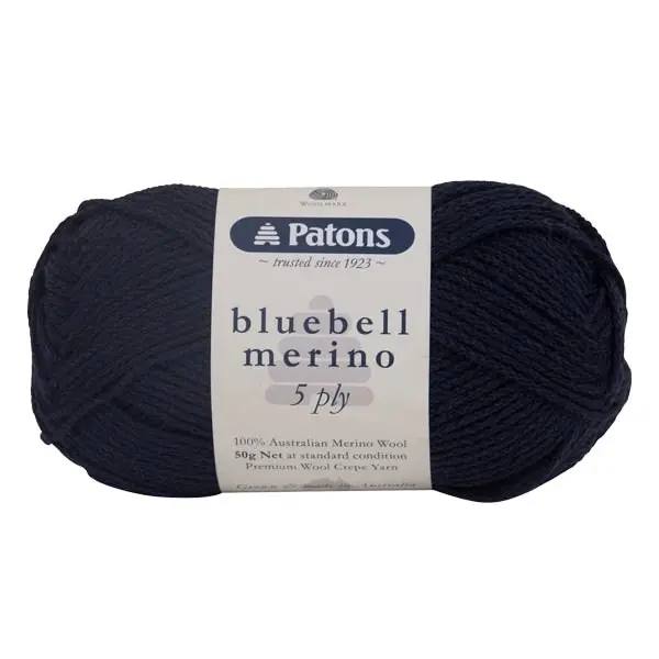 Patons Bluebell Merino 5ply Crochet & Knitting Yarn, 50g Merino Wool Yarn