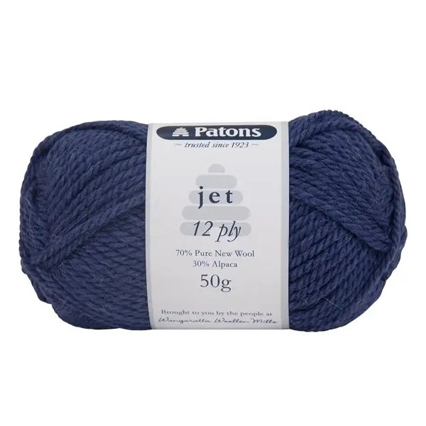 Patons Jet Yarn 12ply Crochet & Knitting Yarn, 50g Wool Alpaca Yarn