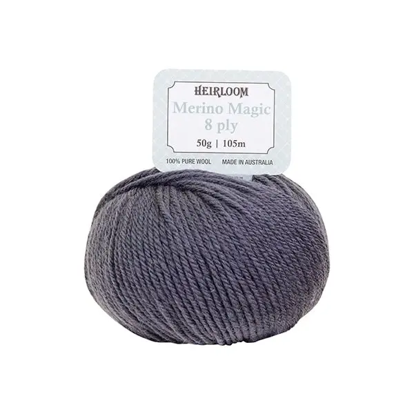 Heirloom Merino Magic 8ply Crochet & Knitting Yarn, 50g Wool Yarn