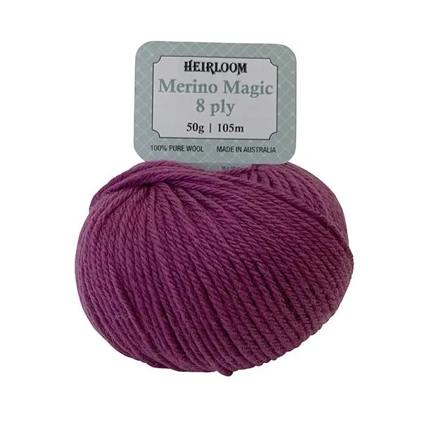 Heirloom Merino Magic 8ply Crochet & Knitting Yarn, 50g Wool Yarn