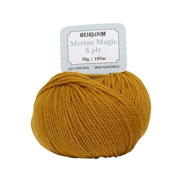 Heirloom Merino Magic 8ply Crochet & Knitting Yarn, 50g Wool Yarn