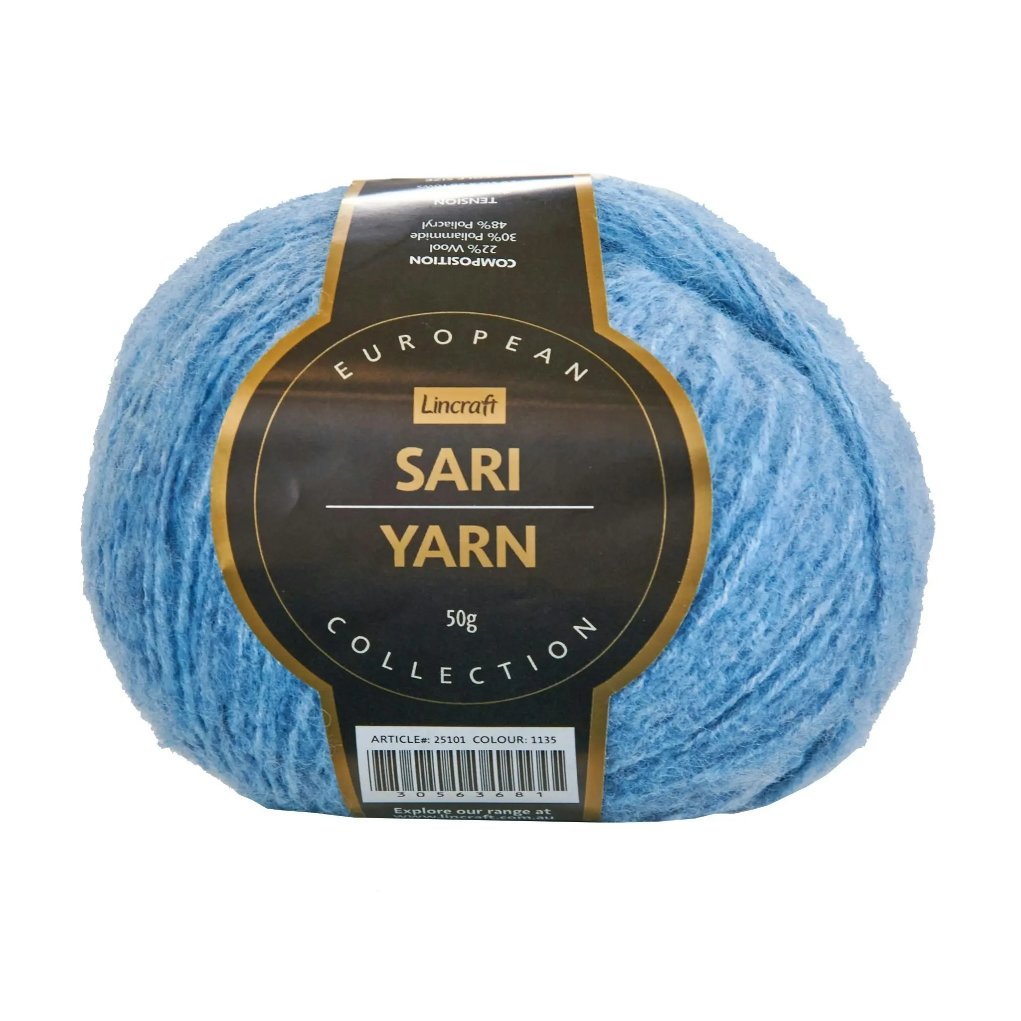 European Collection Sari Crochet & Knitting Yarn, 50g