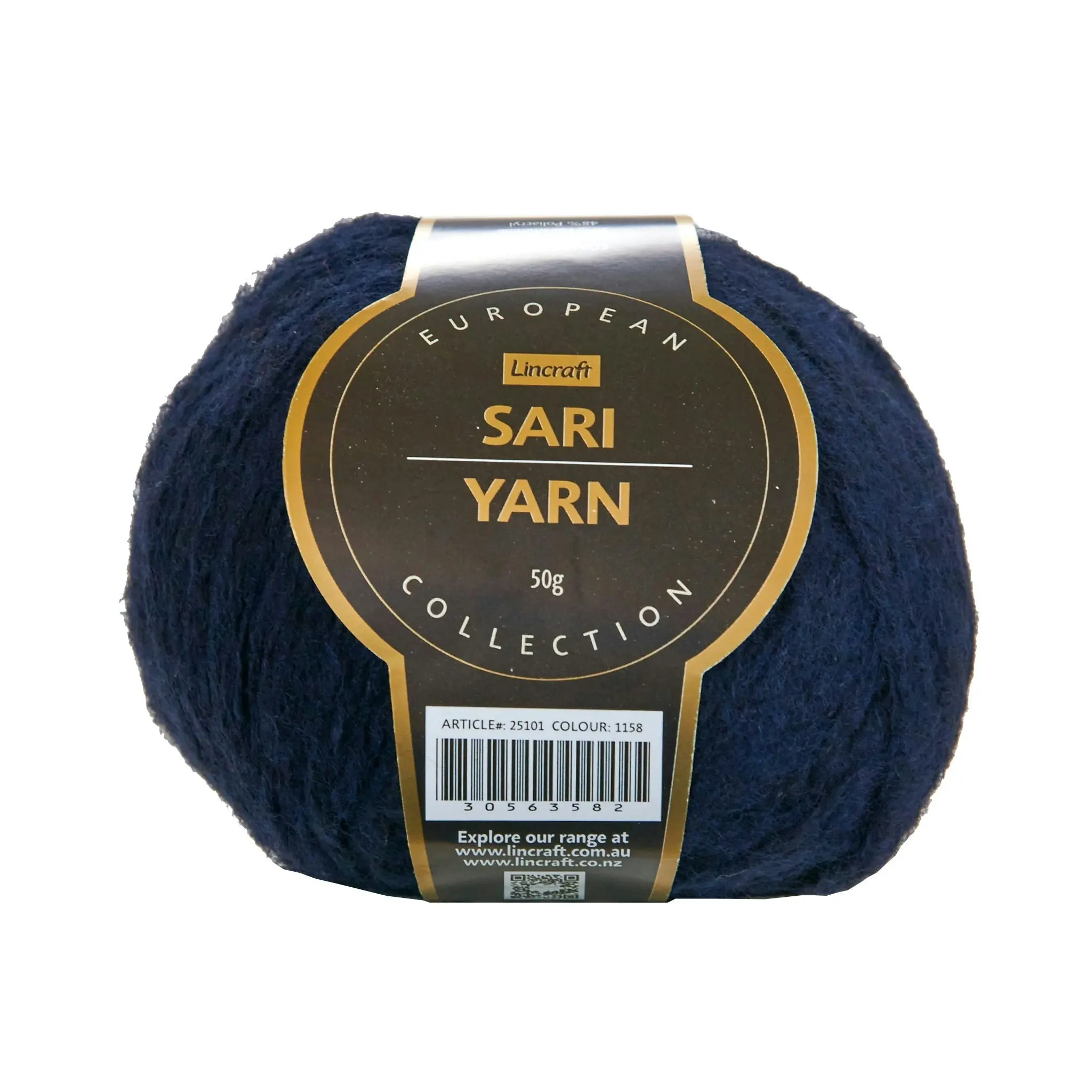 European Collection Sari Crochet & Knitting Yarn, 50g