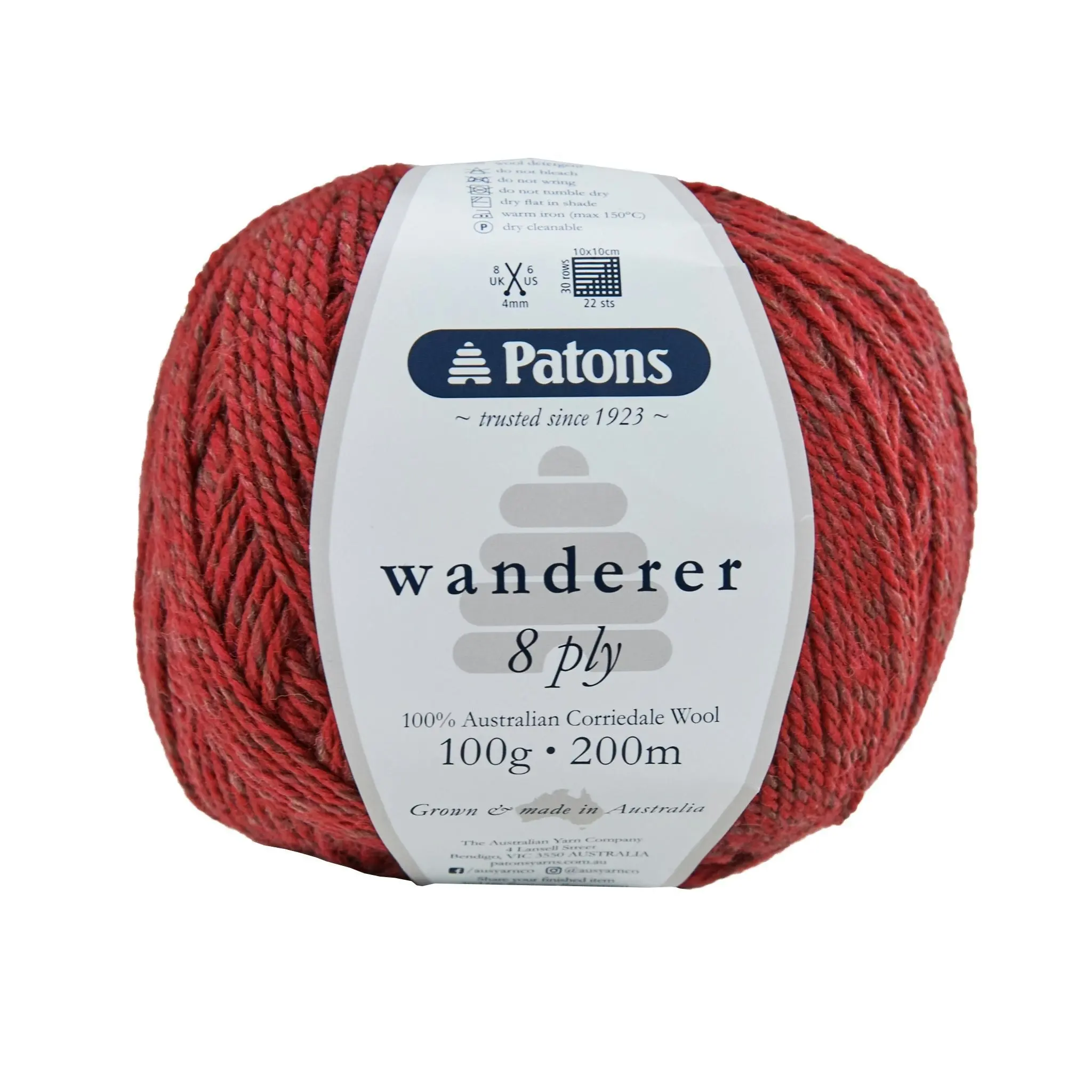 Patons Wanderer Crochet & Knitting Yarn 8 Ply, 100g Corriedale Wool Yarn