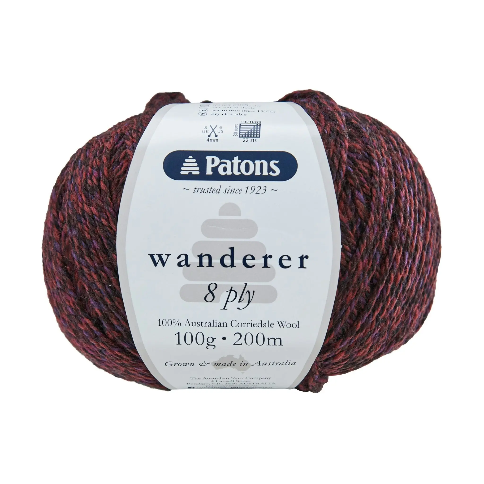 Patons Wanderer Crochet & Knitting Yarn 8 Ply, 100g Corriedale Wool Yarn