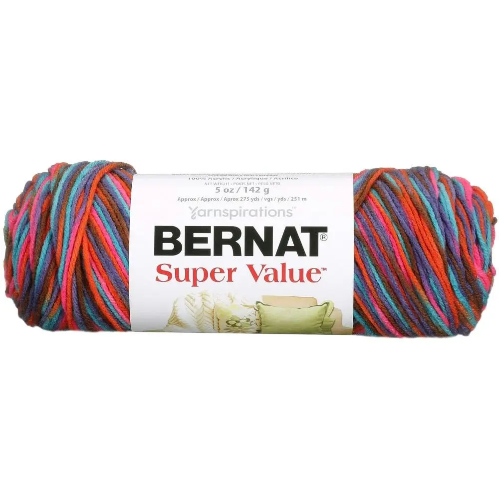 Bernat Super Value Ombre Crochet & Knitting Yarn - 142g Acrylic Yarn