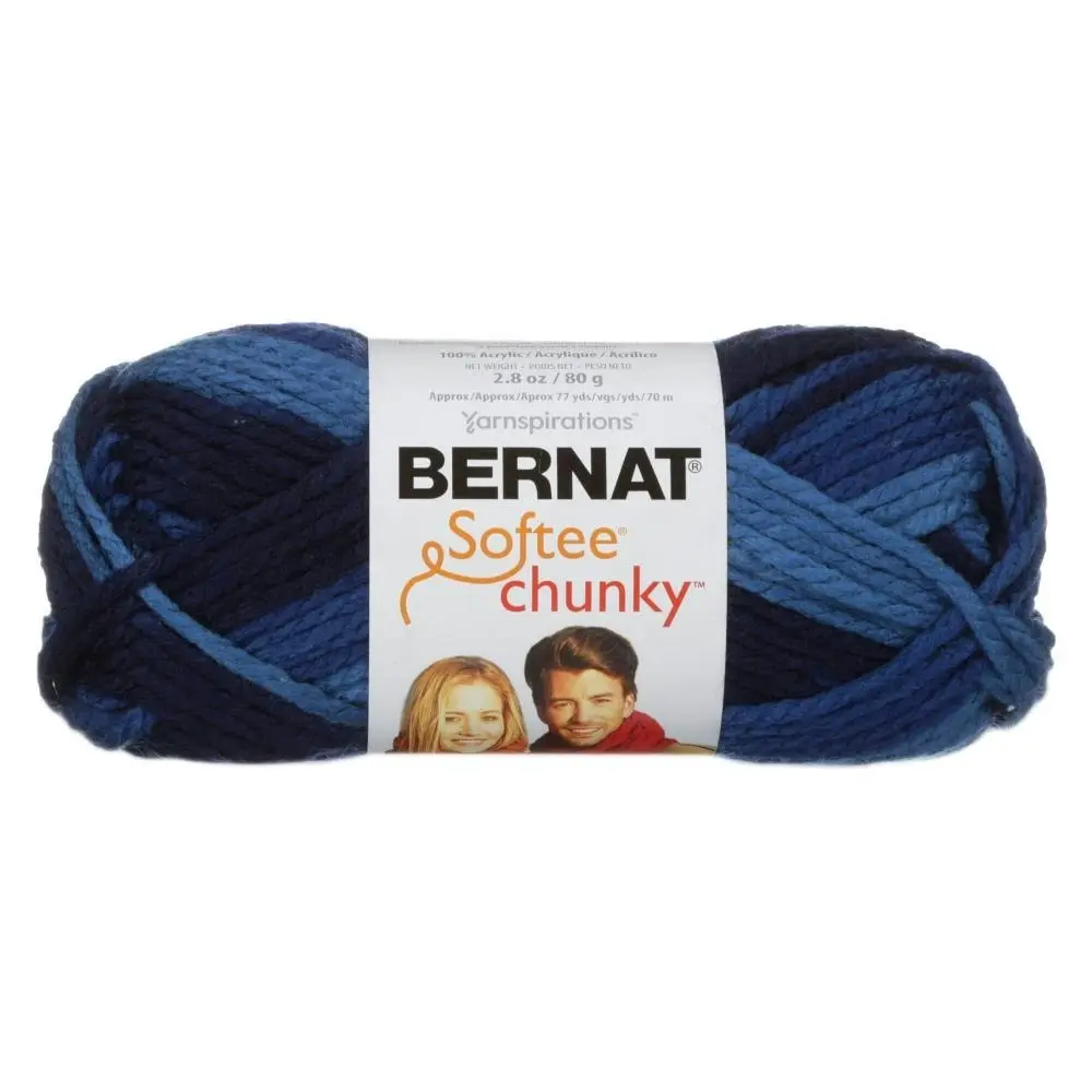 Bernat Softee Chunky Yarn Crochet & Knitting Yarn, 3ply - 80g Acrylic Yarn