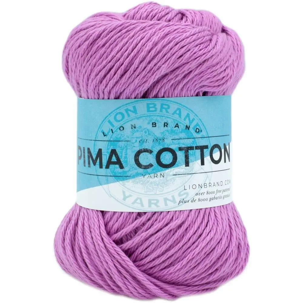 Lion Brand Pima Cotton Crochet & Knitting Yarn, 85g Cotton Yarn