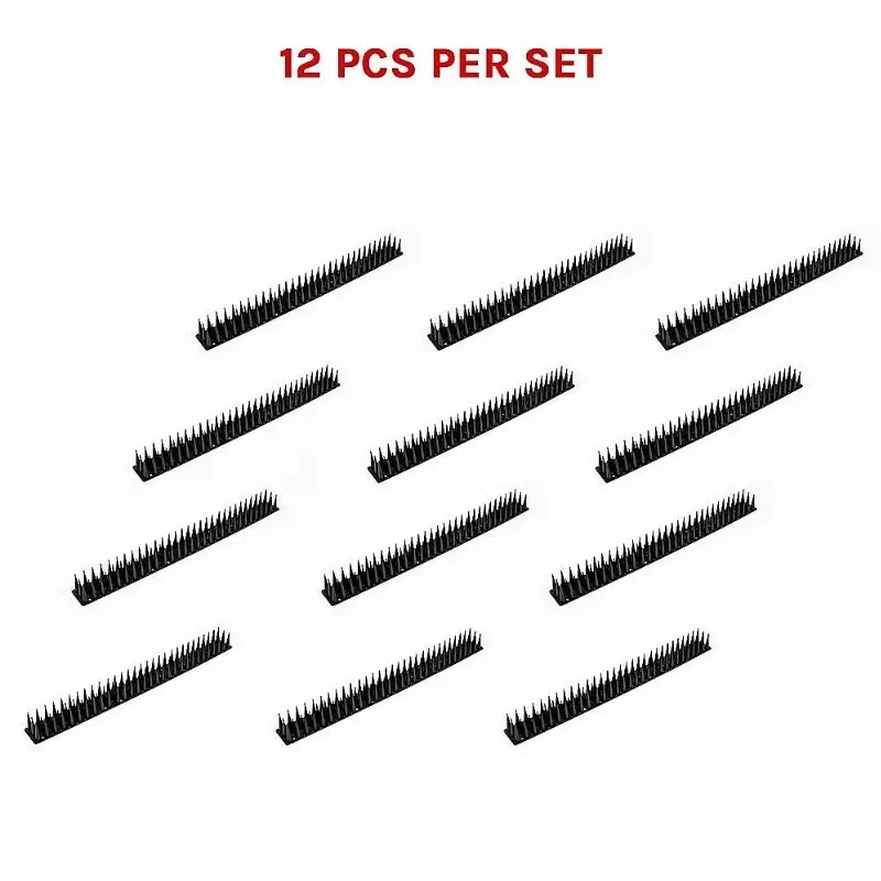 12Pc Bird Spikes Human Cat Possum Mouse Pest Control Spiked Fence Wall Deterrent