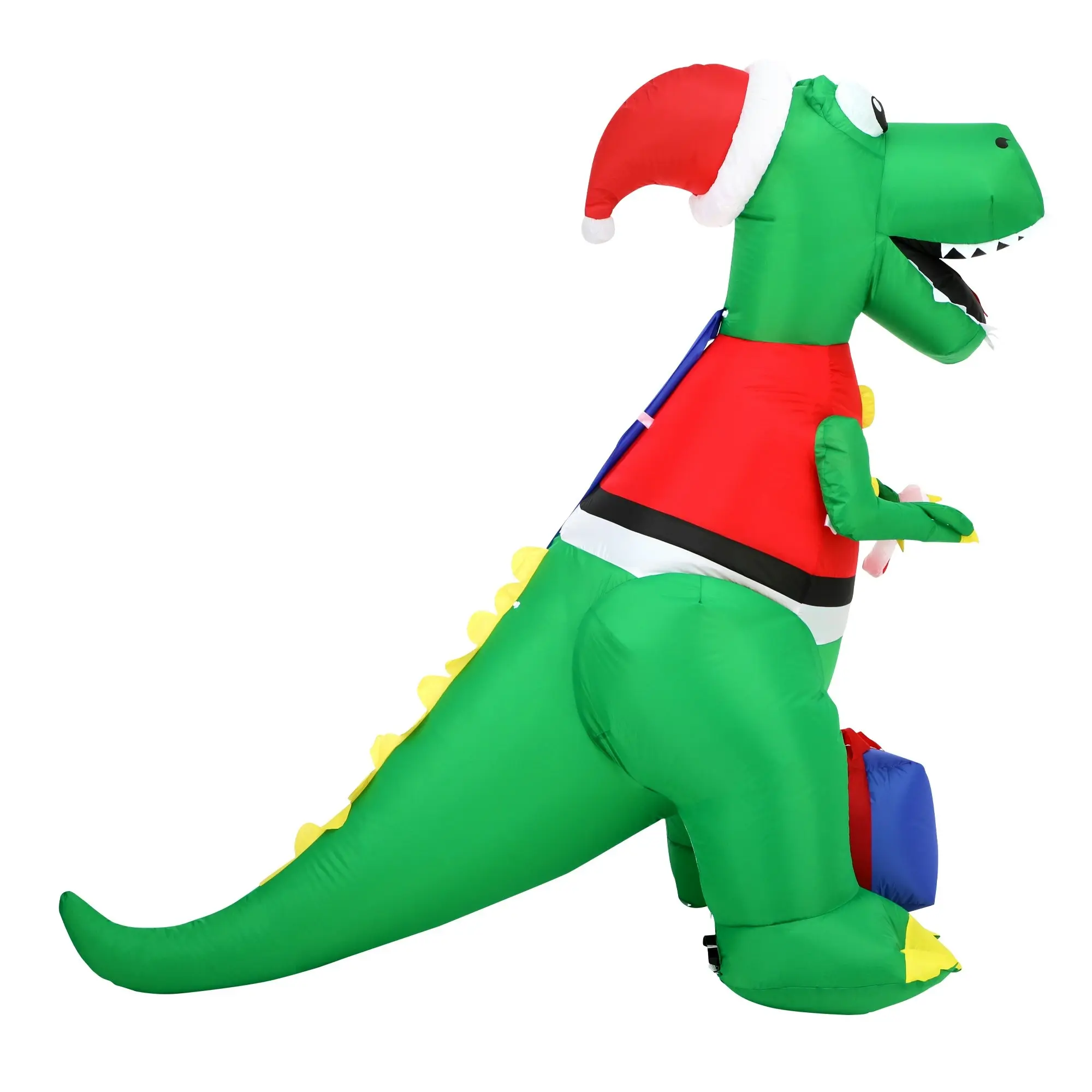 Mazam Christmas Inflatable Dinosaur 1.8M Xmas LED Lights Outdoor Decoration