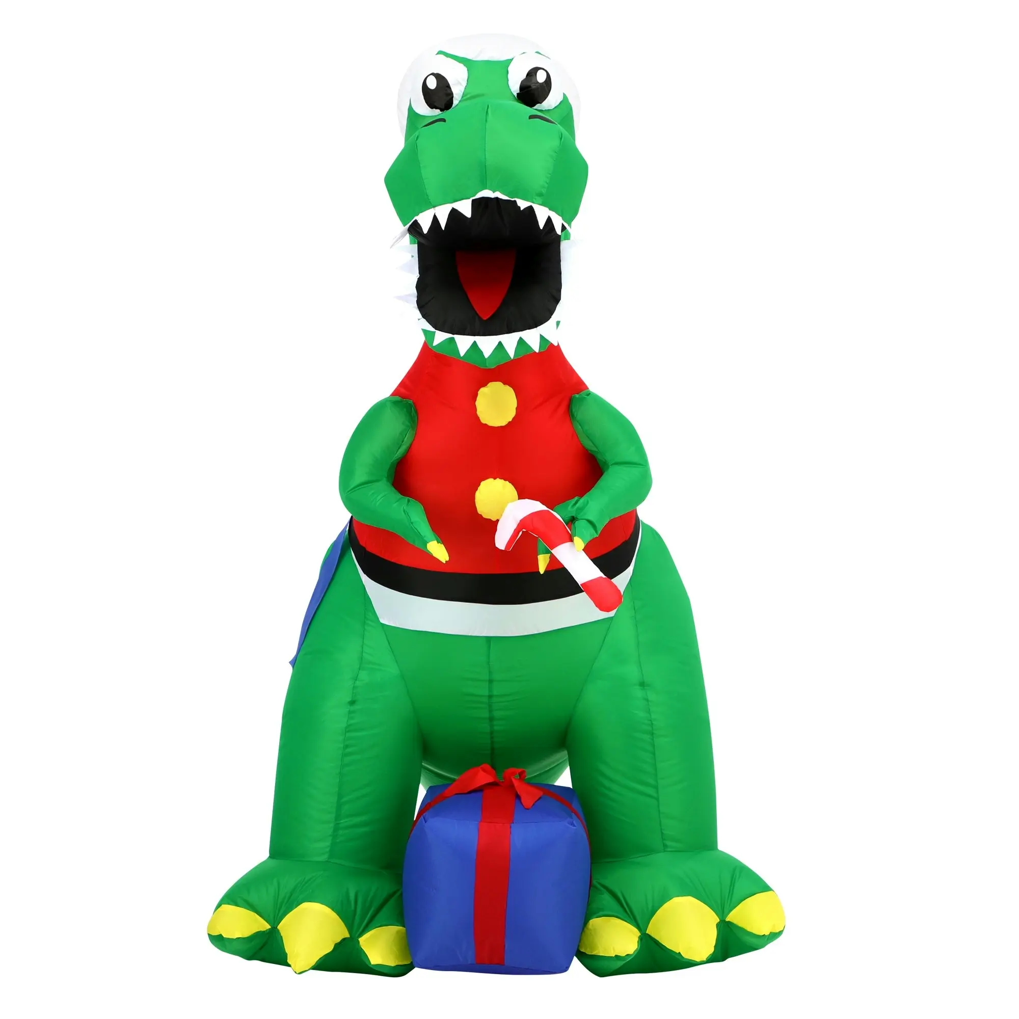 Mazam Christmas Inflatable Dinosaur 1.8M Xmas LED Lights Outdoor Decoration