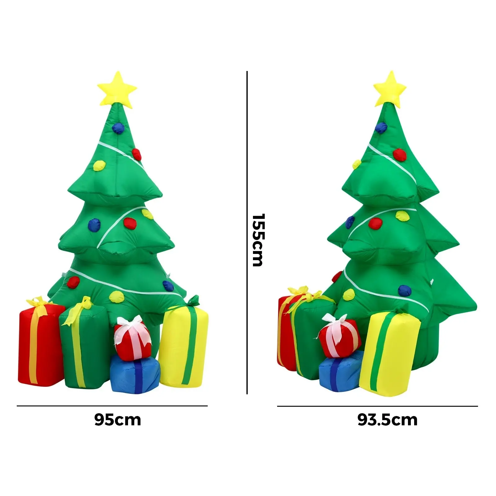 Mazam Christmas Inflatable Tree Gifts 1.5M Xmas Decorations LED Lights Outdoor